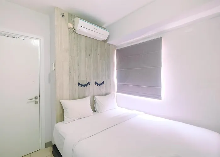 Furnished Green Pramuka 1Br Apartment With Modern Style And City View By Travelio